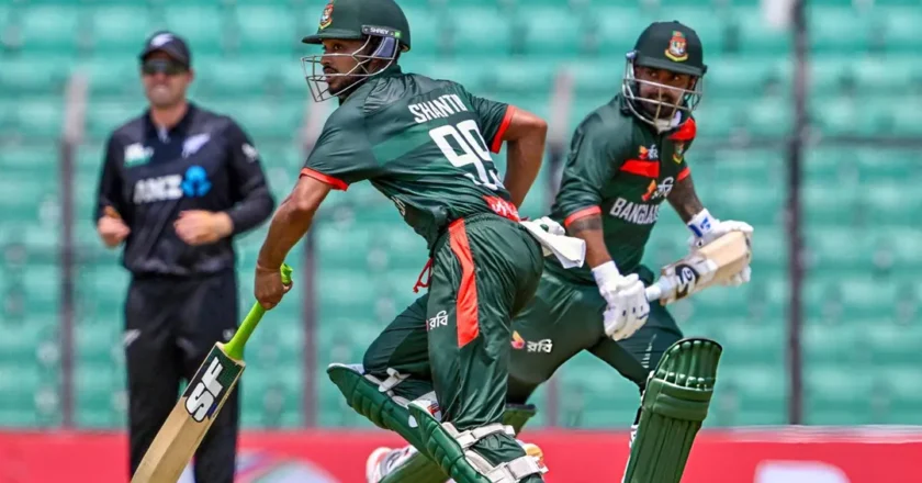 শান্তর সেঞ্চুরি ও লিটনের ফিফটিতে নিউজিল্যান্ডকে ২৬৬ রানের লক্ষ্য দিল বাংলাদেশ