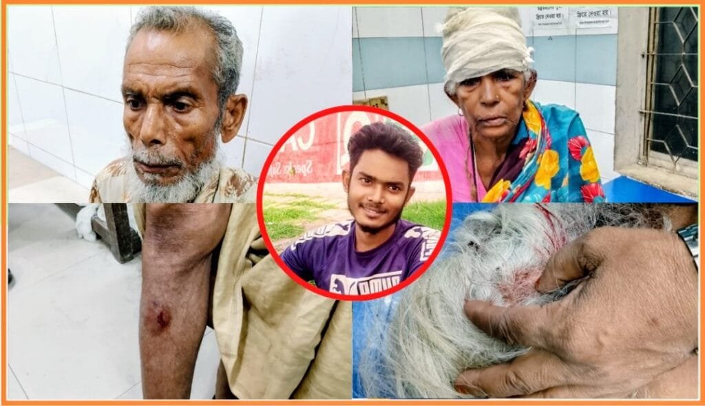 মানিকগঞ্জে টাকা ও জমির জন্য বৃদ্ধ বাবা-মাকে বেধড়ক পিটিয়ে আহত করল ছেলে