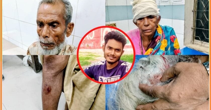 মানিকগঞ্জে টাকা ও জমির জন্য বৃদ্ধ বাবা-মাকে বেধড়ক পিটিয়ে আহত করল ছেলে