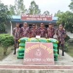 কুড়িগ্রামে ২৪ ঘণ্টায় ২২ বিজিবির অভিযানে বিপুল চোরাচালানি পণ্য জব্দ
