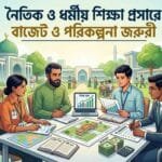 নৈতিক ও ধর্মীয় শিক্ষা প্রসারে বাজেট ও পরিকল্পনা জরুরী