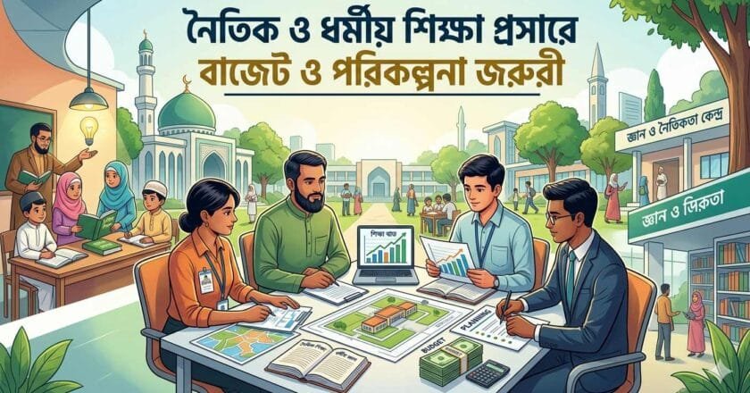 নৈতিক ও ধর্মীয় শিক্ষা প্রসারে বাজেট ও পরিকল্পনা জরুরী