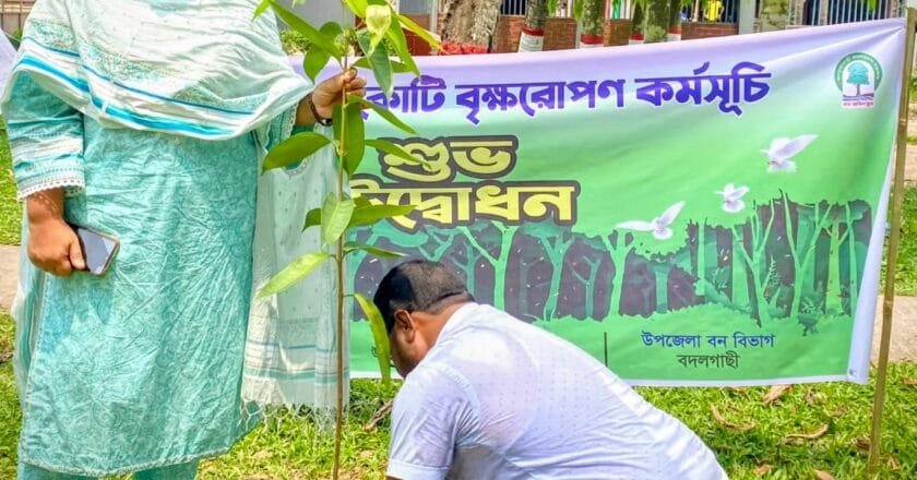 বদলগাছীতে প্রধানমন্ত্রী ঘোষিত ৫ বছরে ২৫ কোটি বৃক্ষরোপণ কর্মসূচির উদ্বোধন
