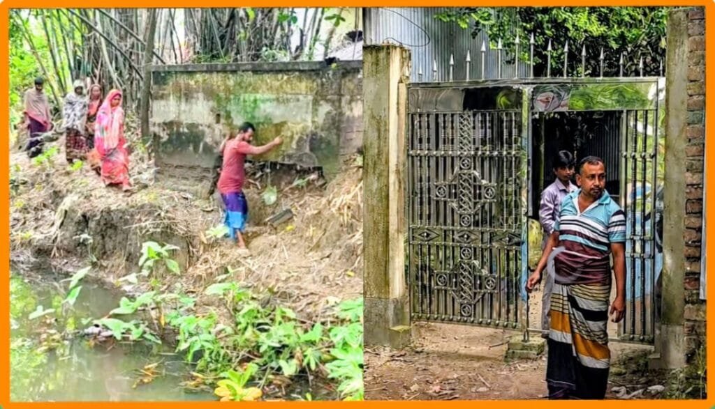 কাকজিনগরে শত বছরের রাস্তা বন্ধ করে গেট, অবরুদ্ধ ১৮ পরিবার