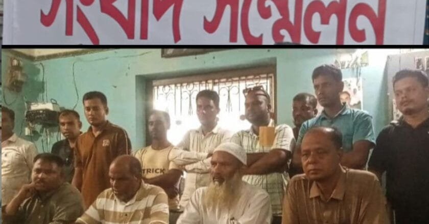 অপপ্রচারের প্রতিবাদে বদলগাছীতে যুবদল নেতার সংবাদ সম্মেলন