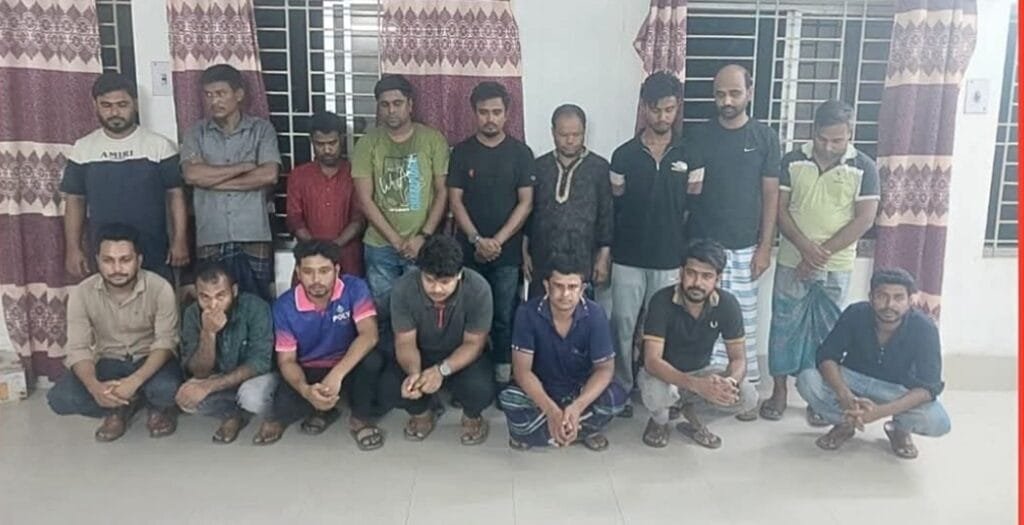 নাগেশ্বরীতে ক্যাসিনো জুয়া ও মাদক সেবনের অভিযোগে ১৯ জন গ্রেফতার