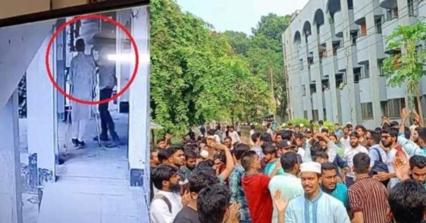 ইবিতে শিবির নেতাকে ছাত্রদল নেতার থাপ্পড়, দুই পক্ষে উত্তেজনা ও ভাঙচুর