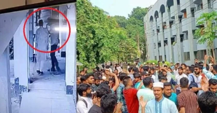 ইবিতে শিবির নেতাকে ছাত্রদল নেতার থাপ্পড়, দুই পক্ষে উত্তেজনা ও ভাঙচুর