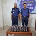 নাগেশ্বরী সীমান্তে পরিত্যক্ত অবস্থায় ৬০ বোতল মাদক উদ্ধার