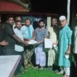 সলঙ্গায় শারদীয় দুর্গাপূজার সরকারি অনুদানের ফরম বিতরণ